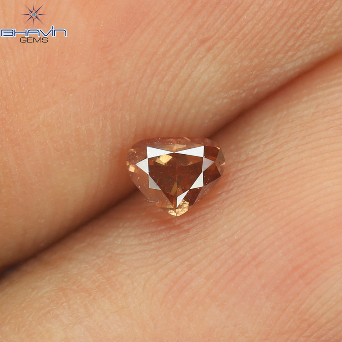0.22 CT ハートシェイプ エンハンスト ピンク カラー ナチュラル ルース ダイヤモンド VS2 クラリティ (3.89 MM)