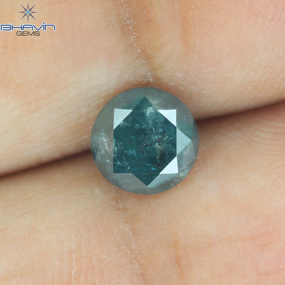 1.18 CT Natural Round Diamond Enhanced Blue Color Clarity I3 (6.15 MM)