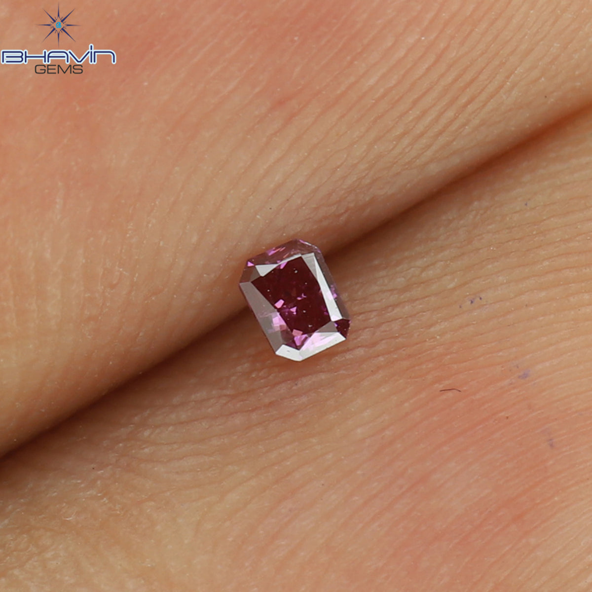 0.04 CT Natural Radiant Diamond Enhanced Pink Color Clarity VS1 (2.24 MM)