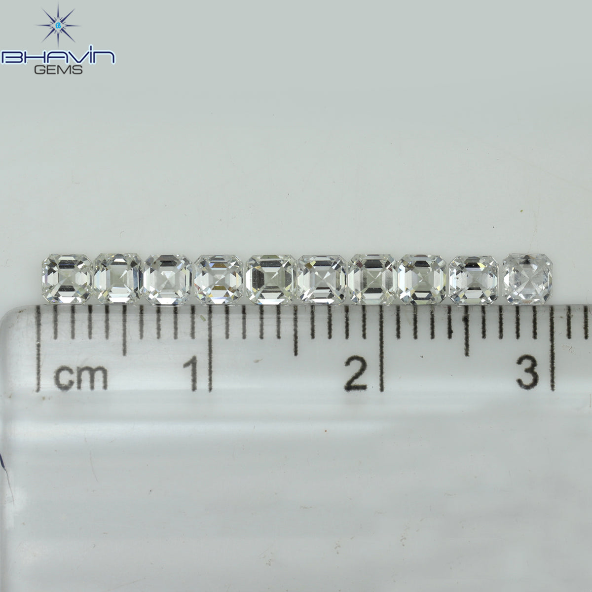 0.15 CT Natural Asscher Diamond White (G+) Color Clarity VVS-VS (3.00 MM)