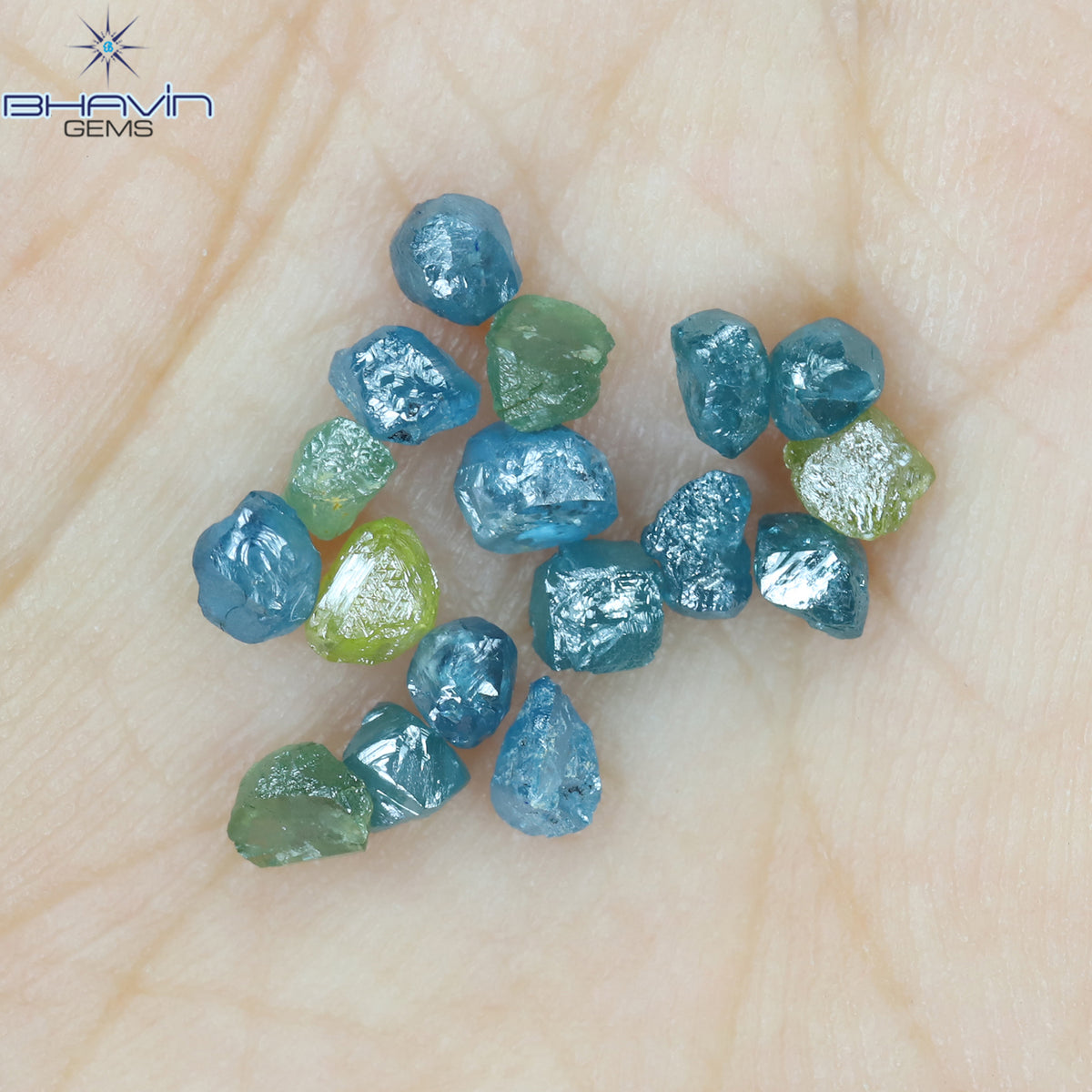 2.10 CT/17 Pcs Natural Rough Diamond Enhanced Mix Fancy Color Clarity I3 (3.22 MM)
