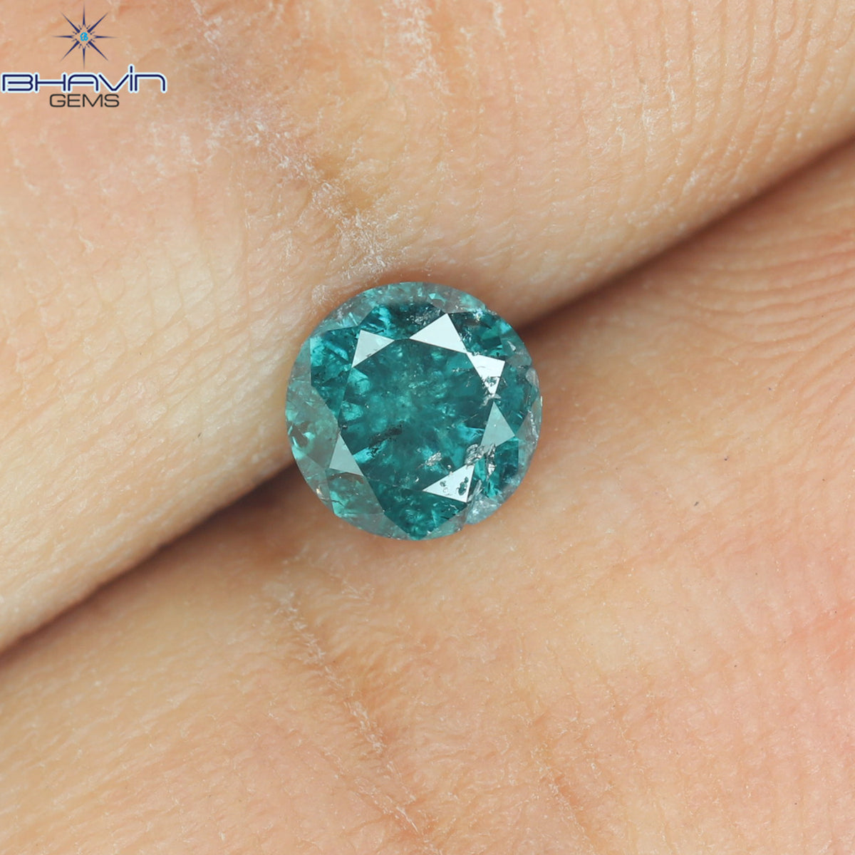 0.27 CT Natural Round Diamond Enhanced Blue Color Clarity I3 (4.10 MM)