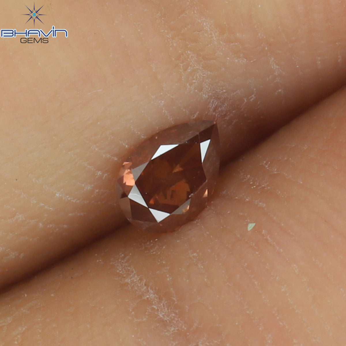 0.16 CT ペアシェイプ ナチュラル ダイヤモンド ピンク色 VS2 クラリティ (4.25 MM)