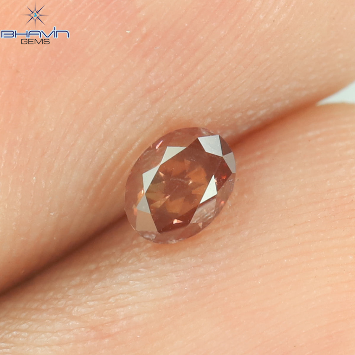 0.17 CT Natural Oval Diamond Enhanced Pink Color Clarity SI1 (3.81 MM)