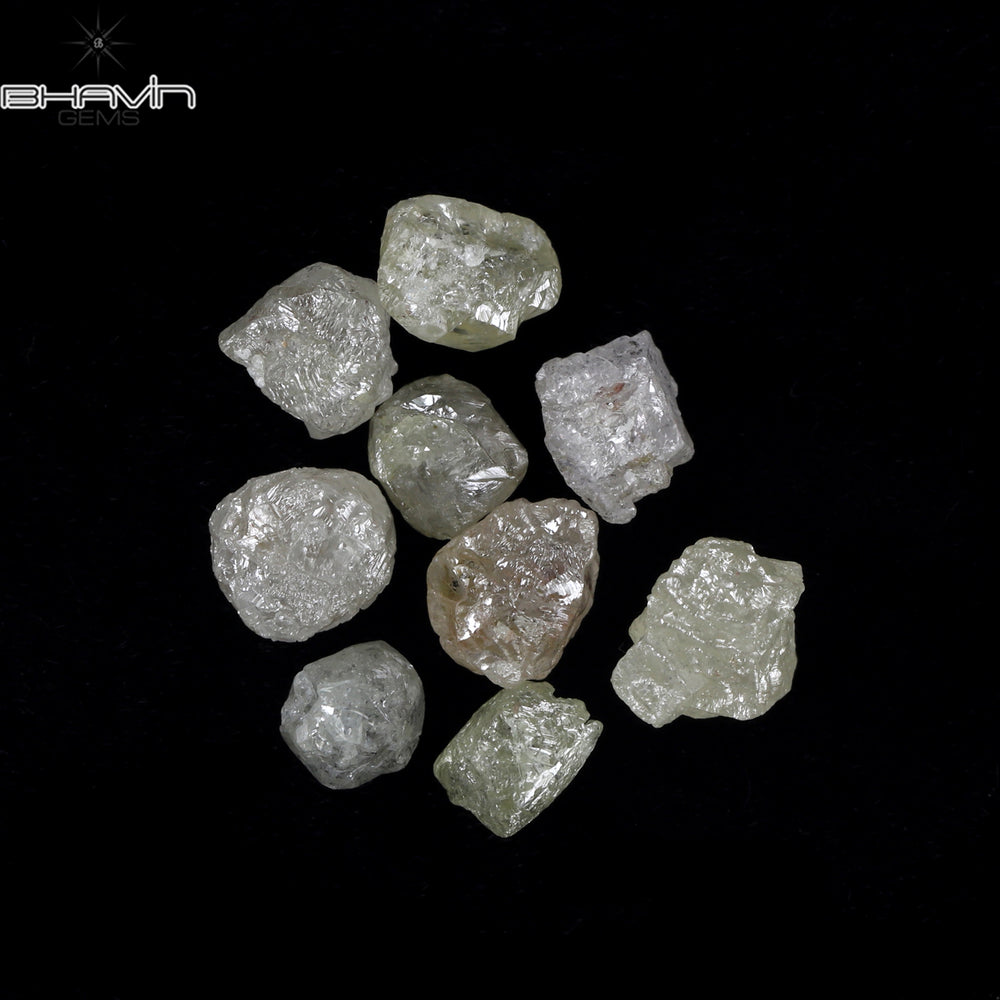 2.78 CT/9 ピース ラフシェイプ ホワイト カラー ナチュラル ダイヤモンド I3 クラリティ (3.54 MM)