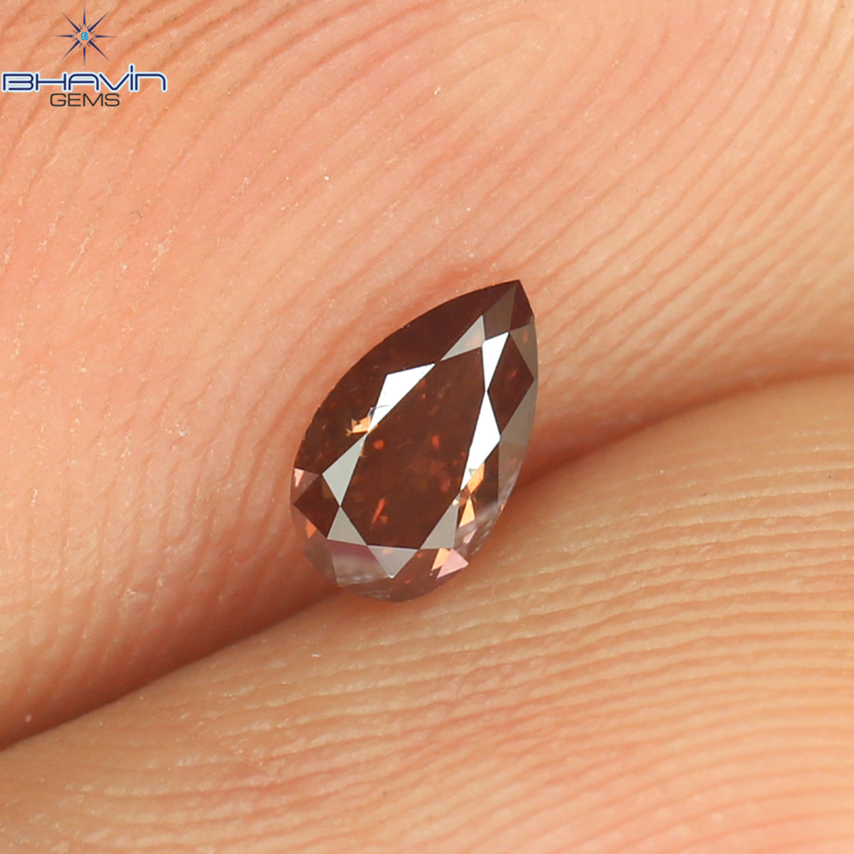 0.16 CT ペアシェイプ ナチュラル ダイヤモンド ピンク色 VS2 クラリティ (4.62 MM)