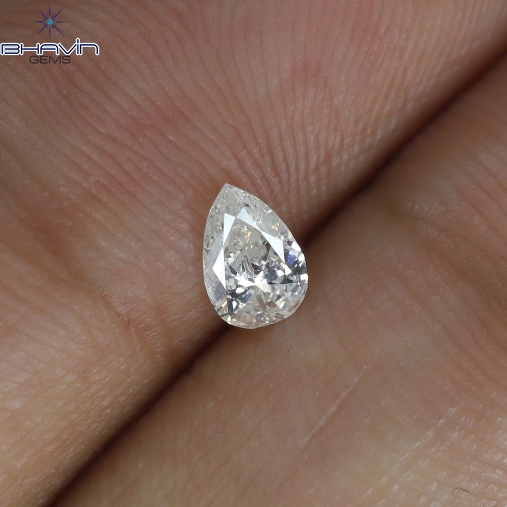 0.25 CT Pear Shape Natural Diamond White Color I1 Clarity (5.71 MM)