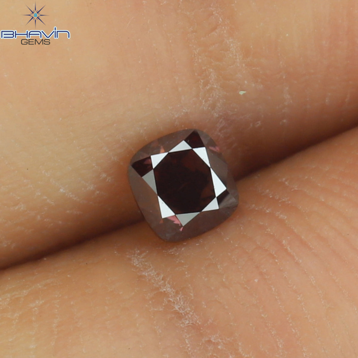 0.27 CT クッション シェイプ ナチュラル ルース ダイヤモンド 強化ピンク色 VS2 クラリティ (3.51 MM)