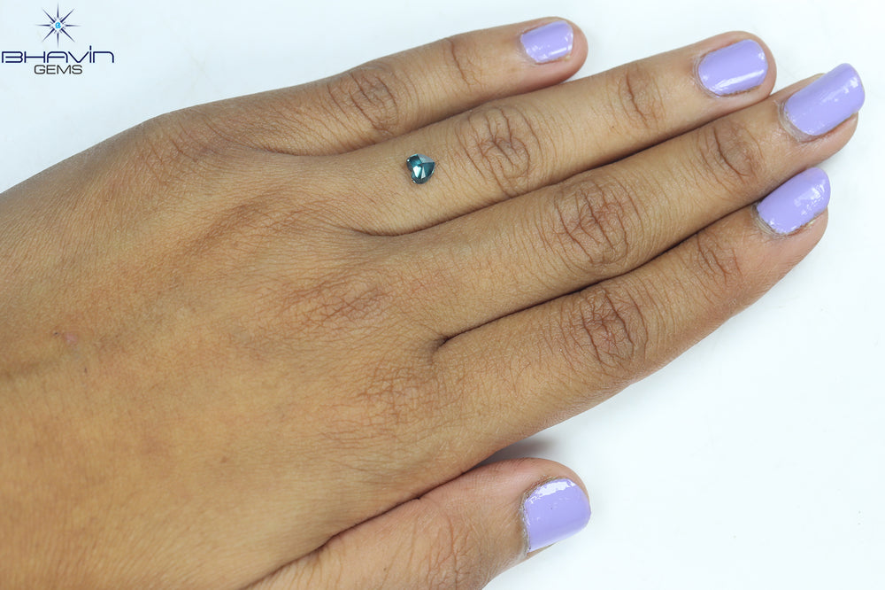 0.50 CT Heart Shape Natural Diamond Blue Color VS2 Clarity (4.80 MM)