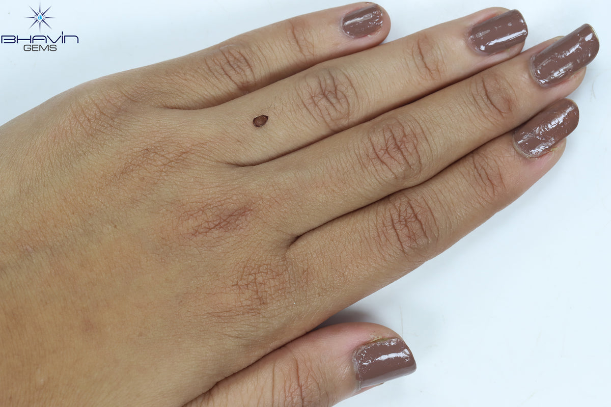 0.09 CT ペアシェイプ ナチュラル ダイヤモンド ピンク色 VS1 クラリティ (3.45 MM)