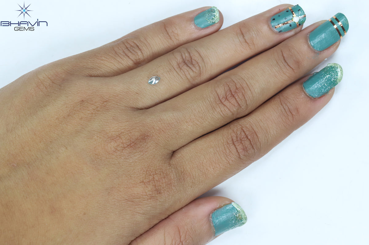 0.15 CT Natural Marquise Diamond Enhanced Bluish Green Color Clarity VS2 (4.95 MM)