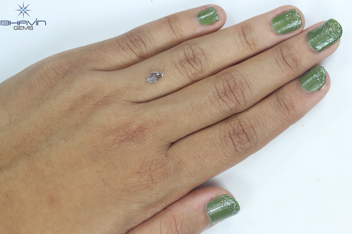0.36 CT Natural Marquise Diamond Enhanced Greenish Blue Color Clarity SI1 (6.85 MM)