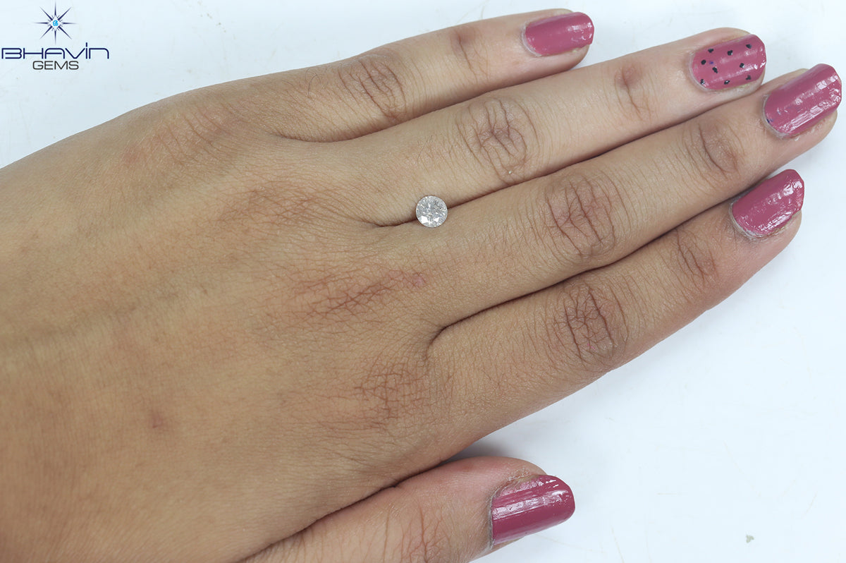 0.53 CT ラウンド シェイプ ナチュラル ルース ダイヤモンド ホワイト カラー I3 クラリティ (5.18 MM)