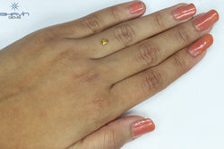 0.20 CT Pear Shape Natural Diamond Orange Color SI2 Clarity (5.22 MM)
