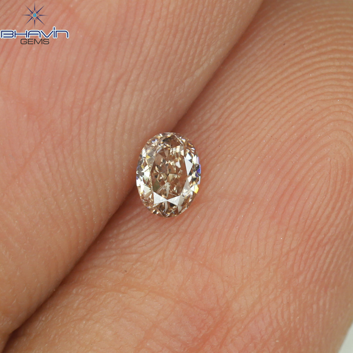 0.22 CT 楕円形 天然ダイヤモンド ピンク色 I1 クラリティ (4.28 MM)