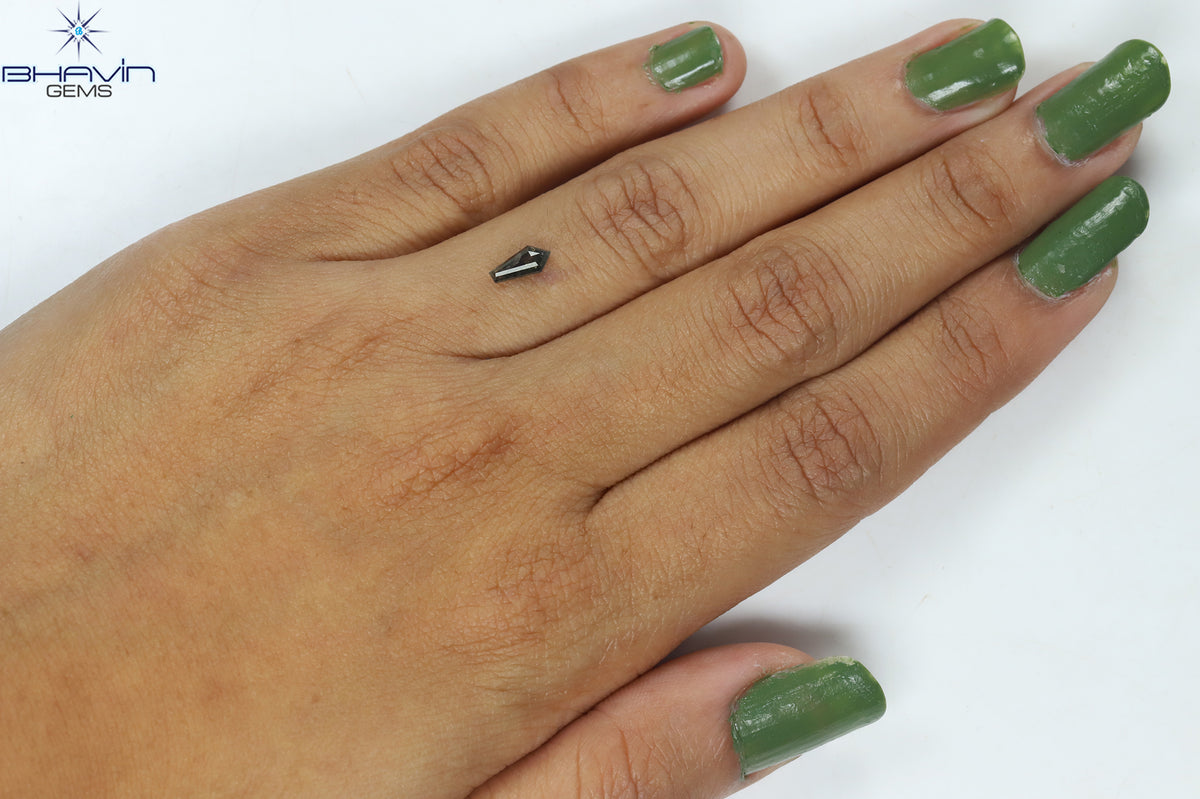 0.54 CT カイト ダイヤモンド ナチュラル ルース ダイヤモンド ソルト アンド ペッパー カラー I3 クラリティ (6.92 MM)