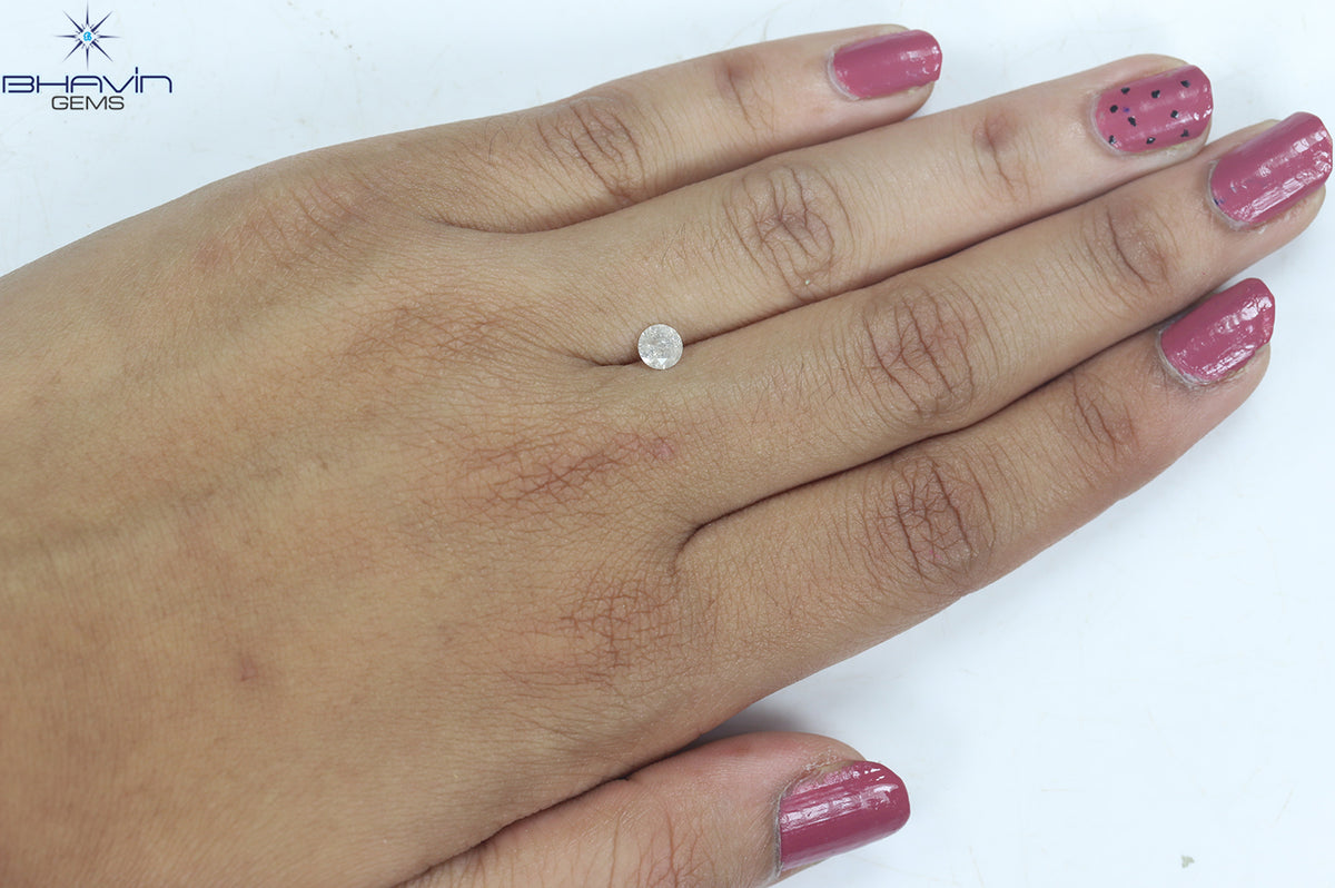0.39 CT Natural Round Diamond White Color Clarity I3 (4.65 MM)