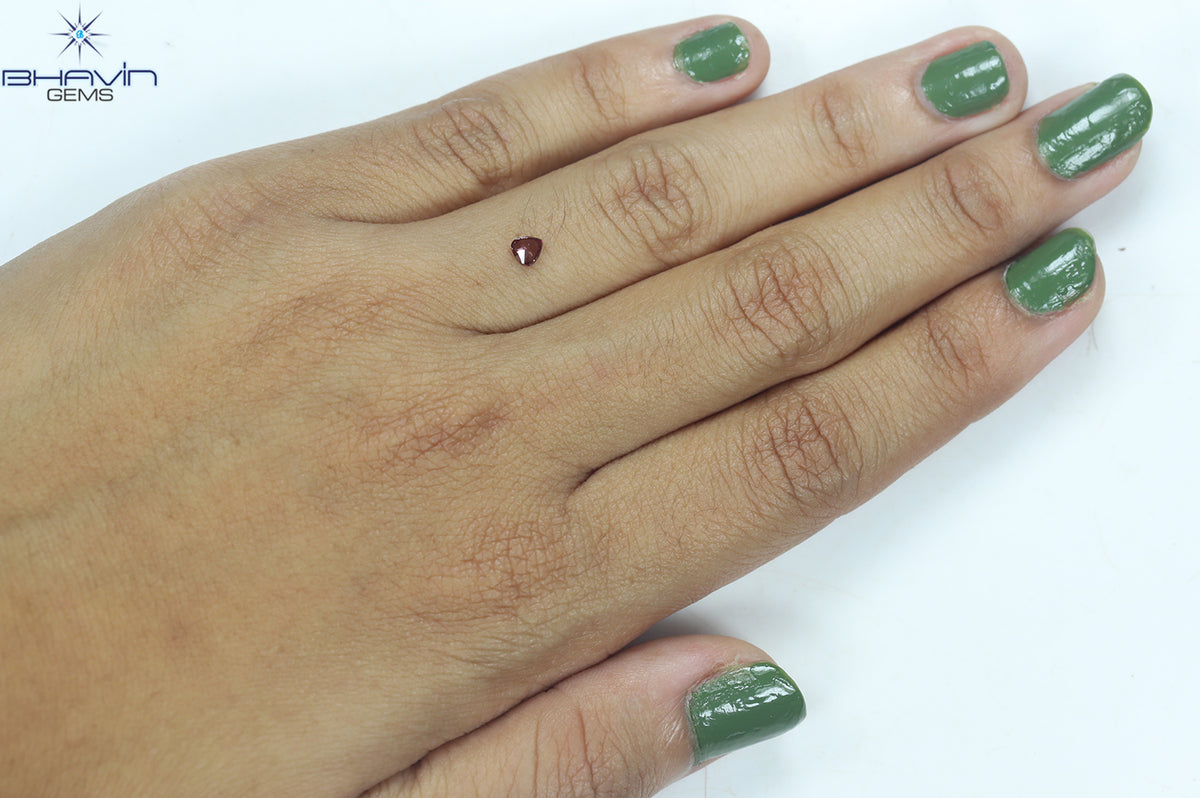 0.15 CT Natural Heart Diamond Enhanced Pink Color Clarity VS1 (3.71 MM)