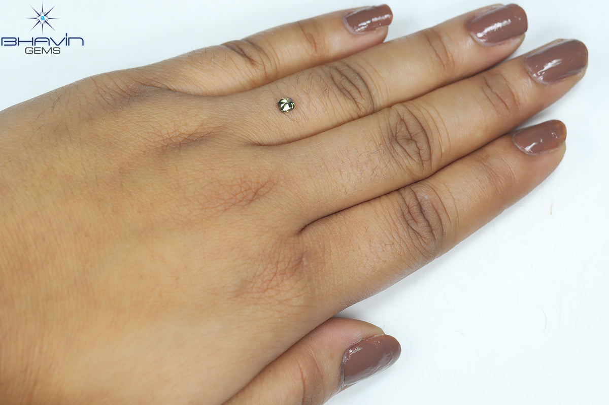 0.27 CT Natural Cushion Diamond Enhanced Green Color Clarity VS1 (3.77 MM)