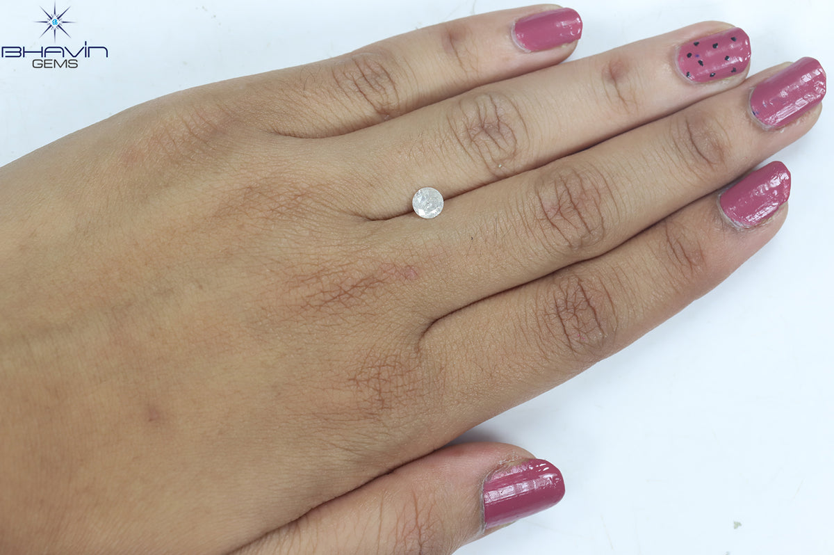 0.53 CT ラウンド シェイプ ナチュラル ダイヤモンド ホワイト カラー I3 クラリティ (5.15 MM)