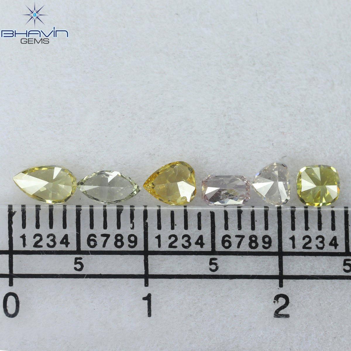 0.94 CT/6 Pcs Natural Mix Diamond Mix Color Clarity VS-SI (4.89 MM)