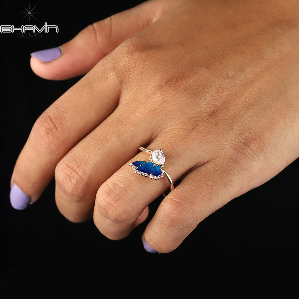ラウンド ダイヤモンドのコピー ホワイト (GH) ダイヤモンド 天然ダイヤモンド リング ゴールド リング 婚約指輪