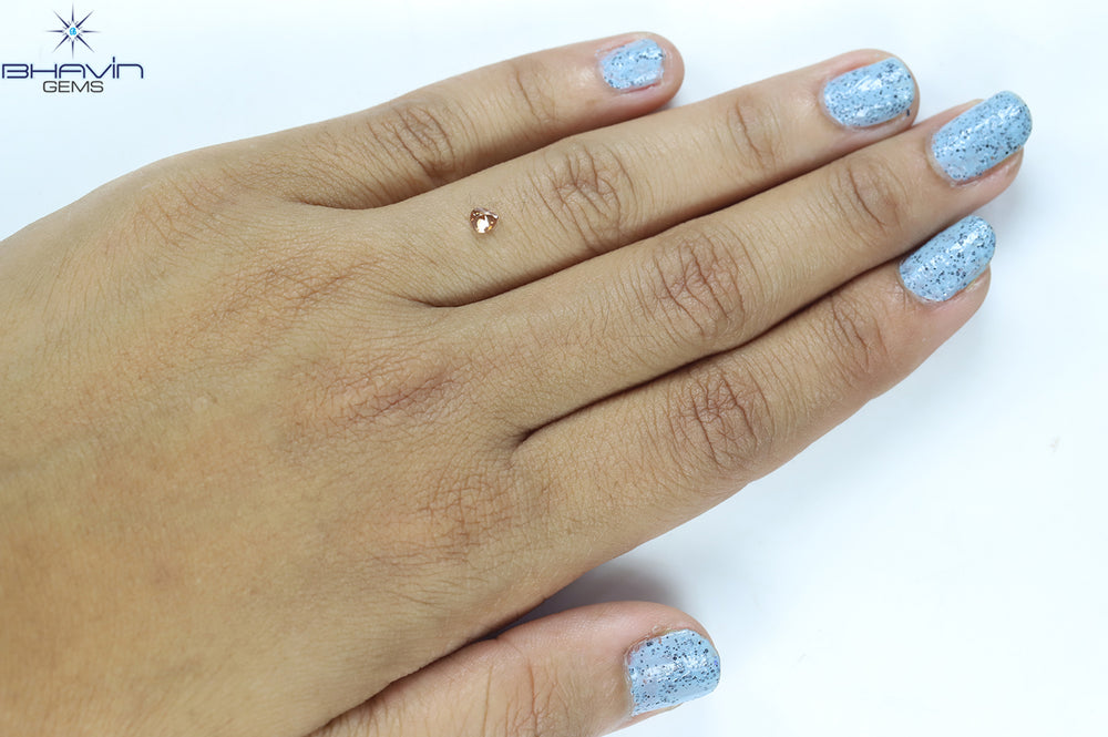 0.20 CT ハートシェイプ 天然ダイヤモンド 強化ピンク色 SI1 クラリティ (3.58 MM)