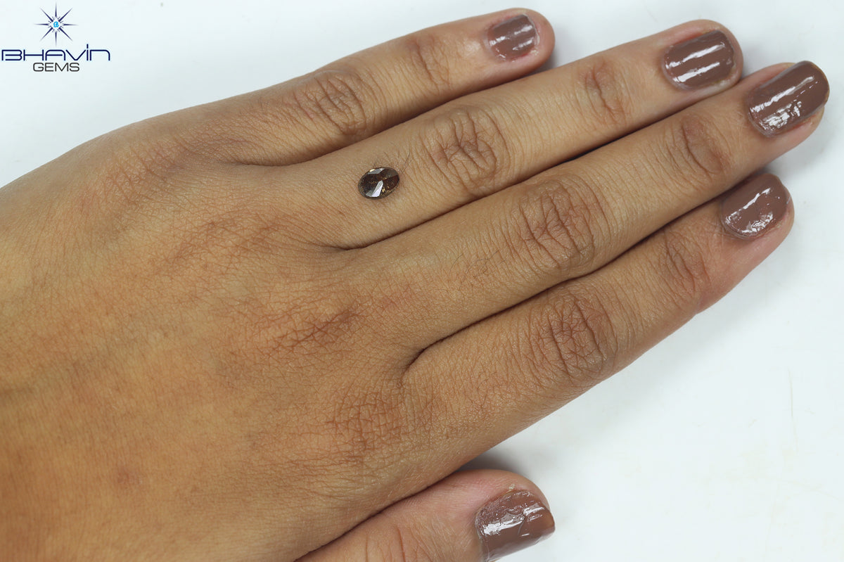 0.84 CT Natural Oval Diamond Enhanced Pink Color Clarity I3 (6.68 MM)