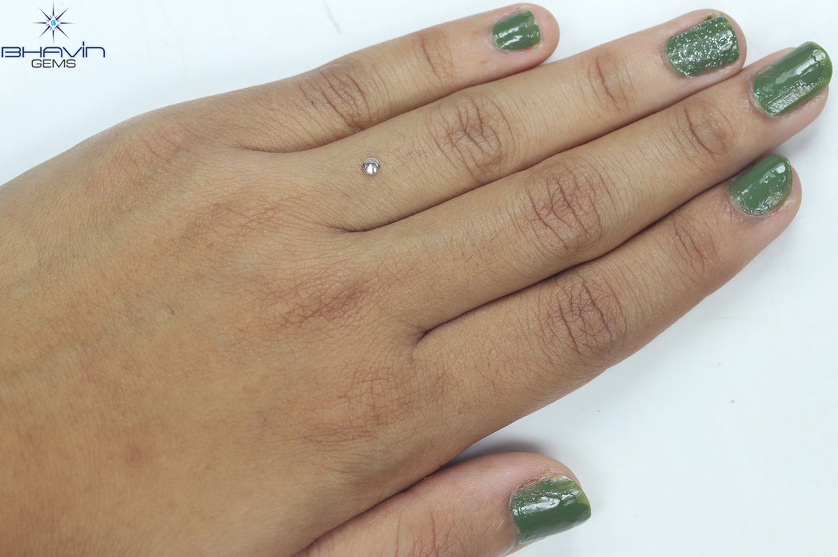 0.08 CT Natural Round Diamond Pink Color Clarity VS1 (2.72 MM)