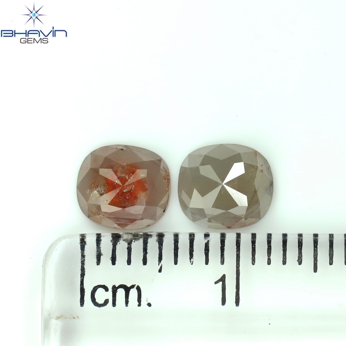 1.00 CT/3 ピース ミックス シェイプ ナチュラル ダイヤモンド ソルト アンド ペッパー カラー I3 クラリティ (4.30 MM)