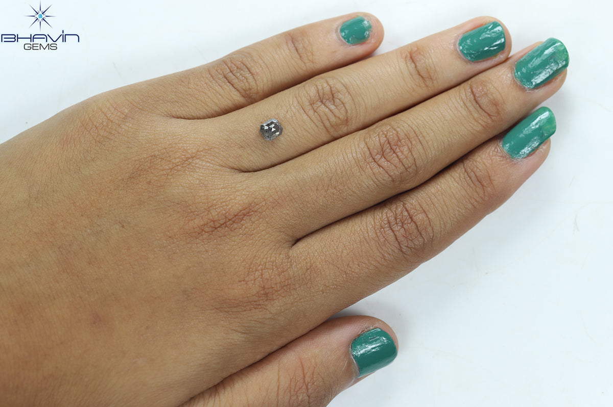 0.55 CT Natural Square Cut Diamond Salt And Pepper Color Clarity I3 (4.78 MM)