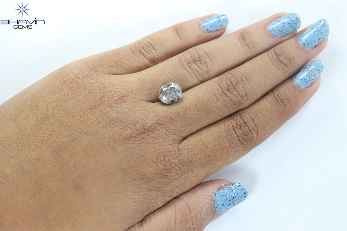 4.92 CT オーバル シェイプ ナチュラル ルース ダイヤモンド ピンク カラー I3 クラリティ (9.76 MM)