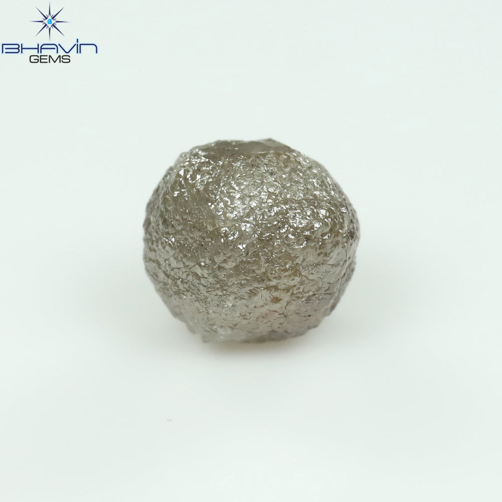 1.60 CT ラフシェイプ ソルト アンド ペッパー カラー 天然ダイヤモンド I3 クラリティ (5.95 MM)
