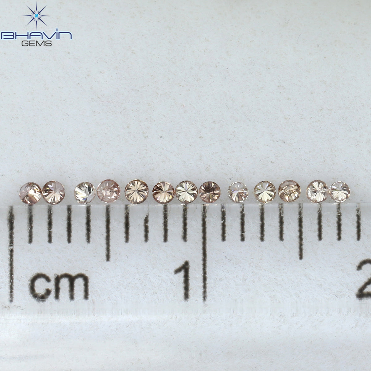 0.26 CT/39 Pcs Natural Round Diamond Pink (Argyle) Color Clarity SI (1.35 MM)