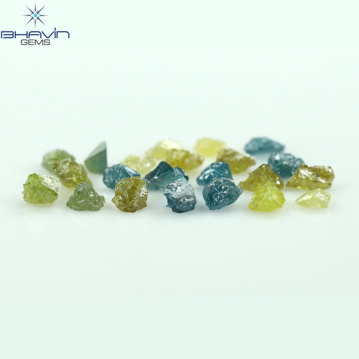 1.89 CT/22 Pcs Natural Rough Diamond Enhanced Mix Fancy Color Clarity I3 (3.30 MM)