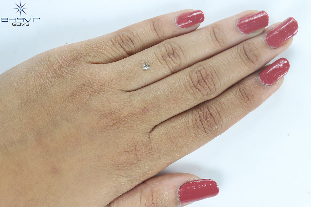 0.10 CT Natural Oval Diamond Enhanced Bluish Green Color Clarity VS1 (3.57 MM)