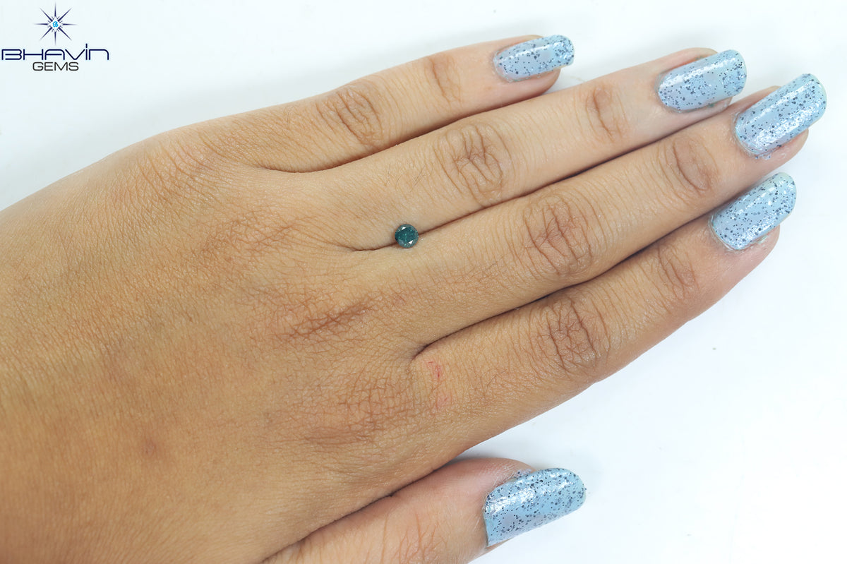 0.25 CT Natural Round Diamond Enhanced Blue Color Clarity I3 (3.93 MM)
