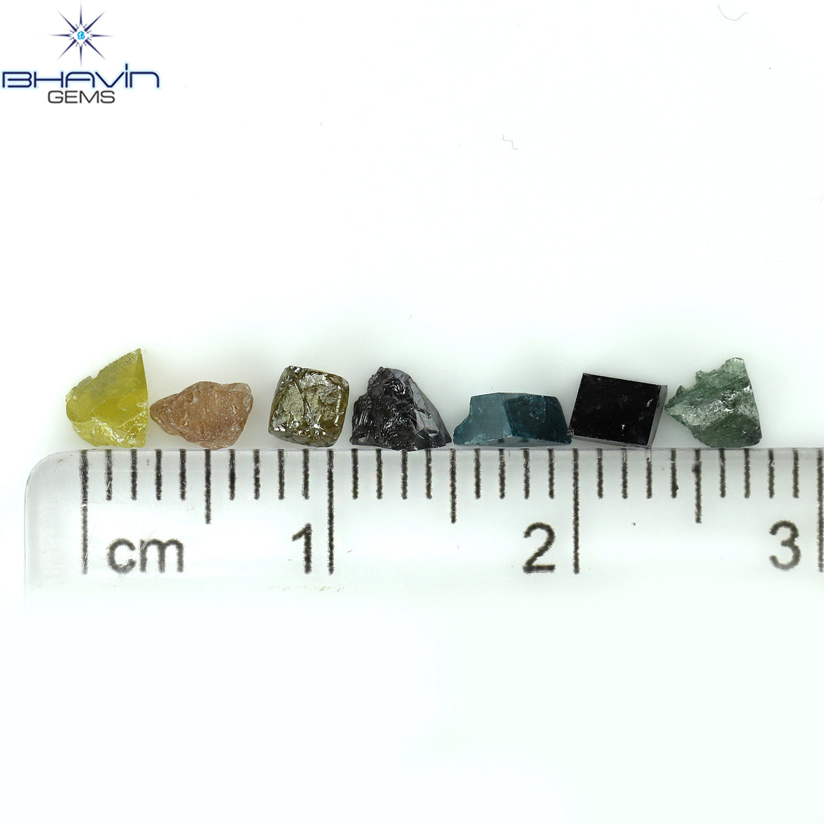 9.48 CT/46 Pcs Natural Rough Diamond Enhanced Mix Fancy Color Clarity I3 (3.11 MM)
