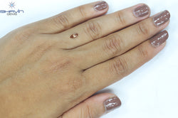 0.31 CT マーキス シェイプ ナチュラル ダイヤモンド ピンク色 SI2 クラリティ (6.59 MM)