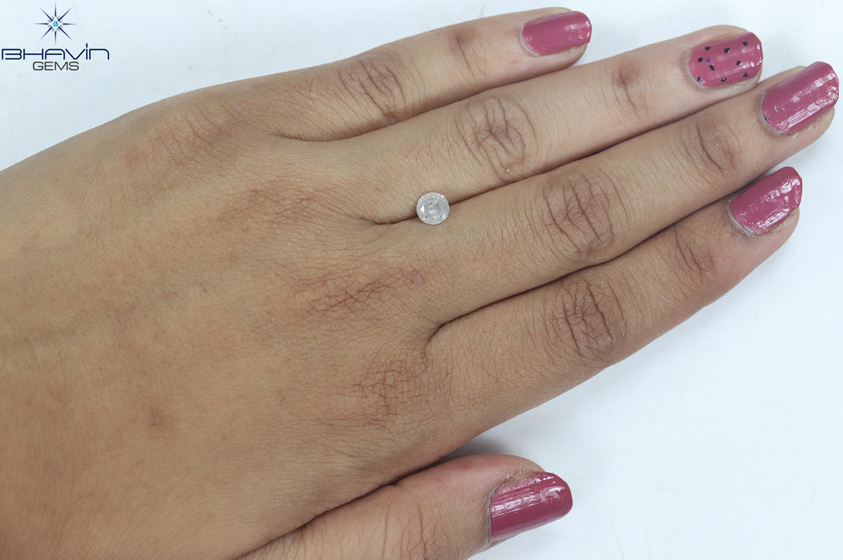 0.58 CT ラウンド シェイプ ナチュラル ダイヤモンド ホワイト カラー I3 クラリティ (5.30 MM)