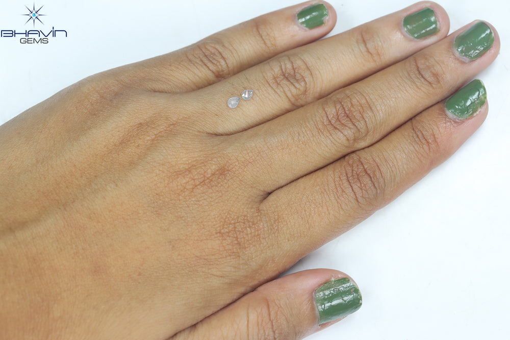0.20 CT/2 PCS Pear Shape Natural Diamond White Color I3 Clarity (3.71 MM)
