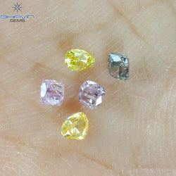 0.54 CT/5 Pcs Mix Shape Natural Diamond Mix Color SI2 Clarity (2.70 MM)