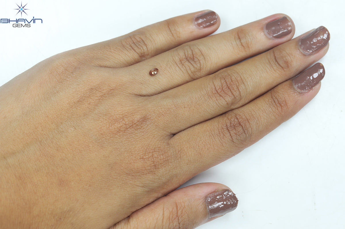 0.18 CT Natural Oval Diamond Enhanced Pink Color Clarity SI1 (4.18 MM)