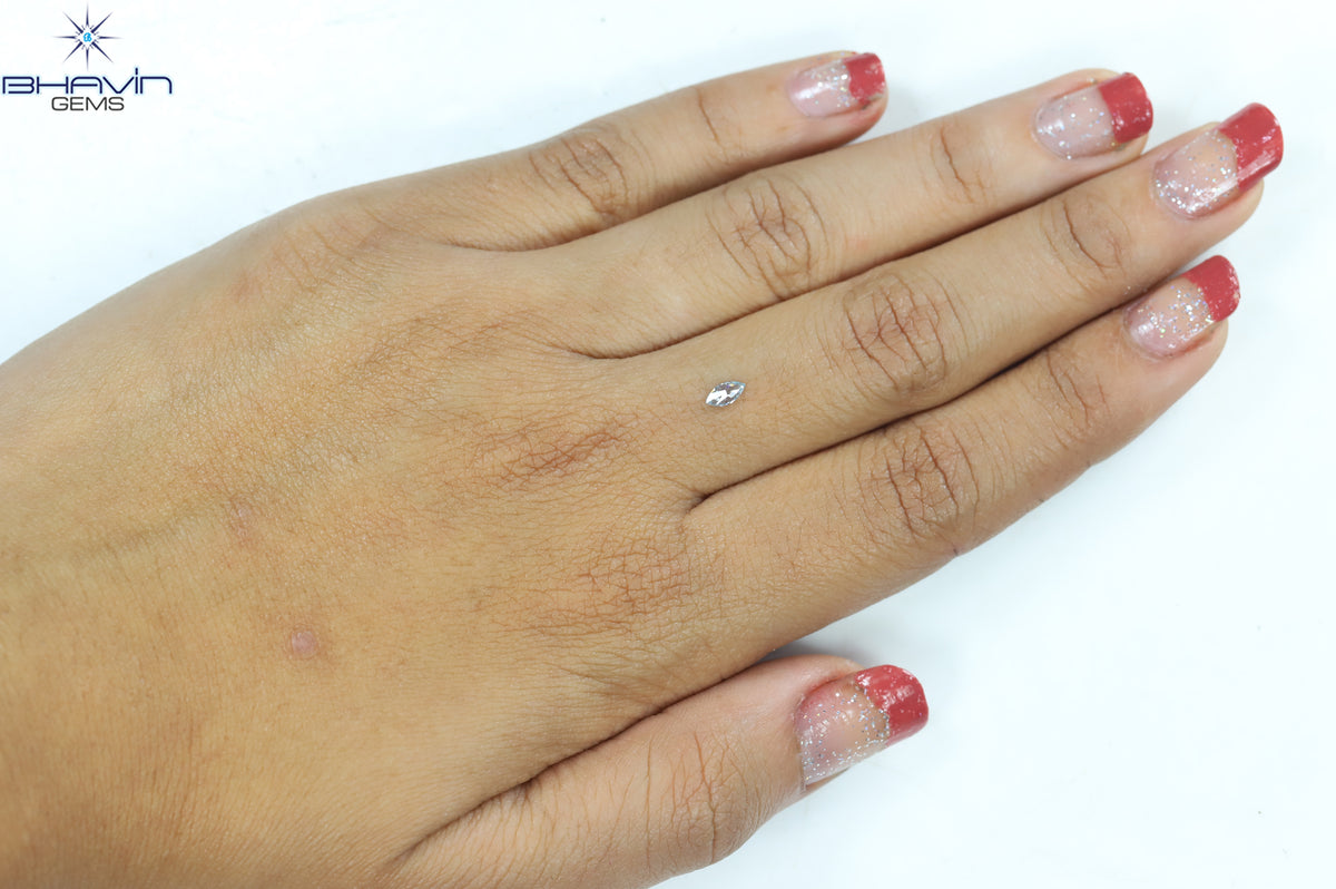 0.11 CT Natural Marquise Diamond Enhanced Greenish Blue Color Clarity VVS1 (4.91 MM)