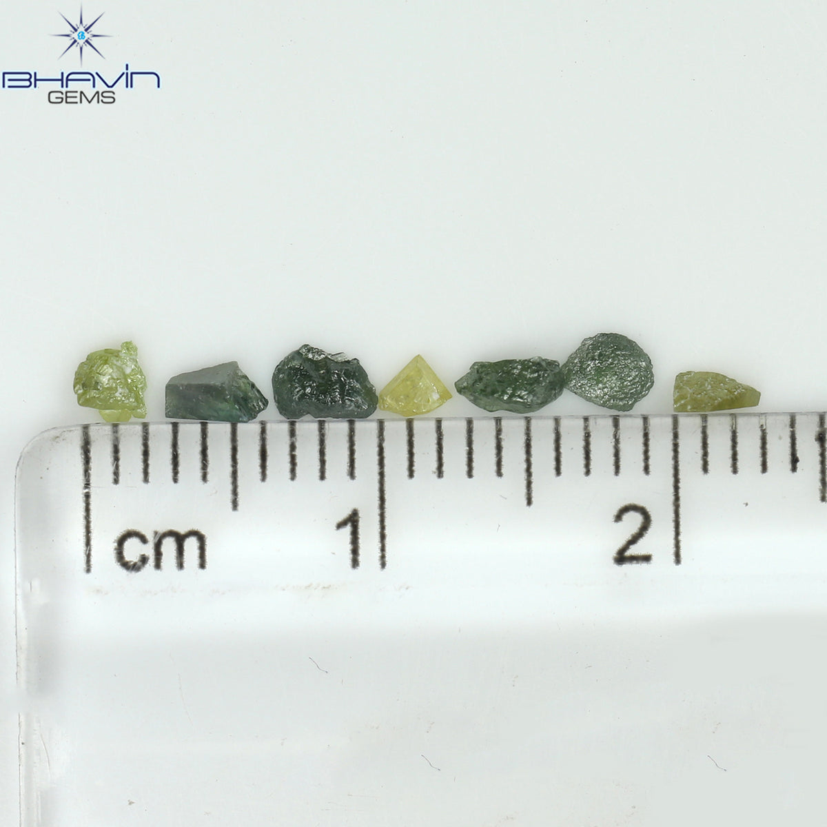 3.87 CT/57 Pcs Natural Rough Diamond Enhanced Mix Fancy Color Clarity I3 (3.28 MM)