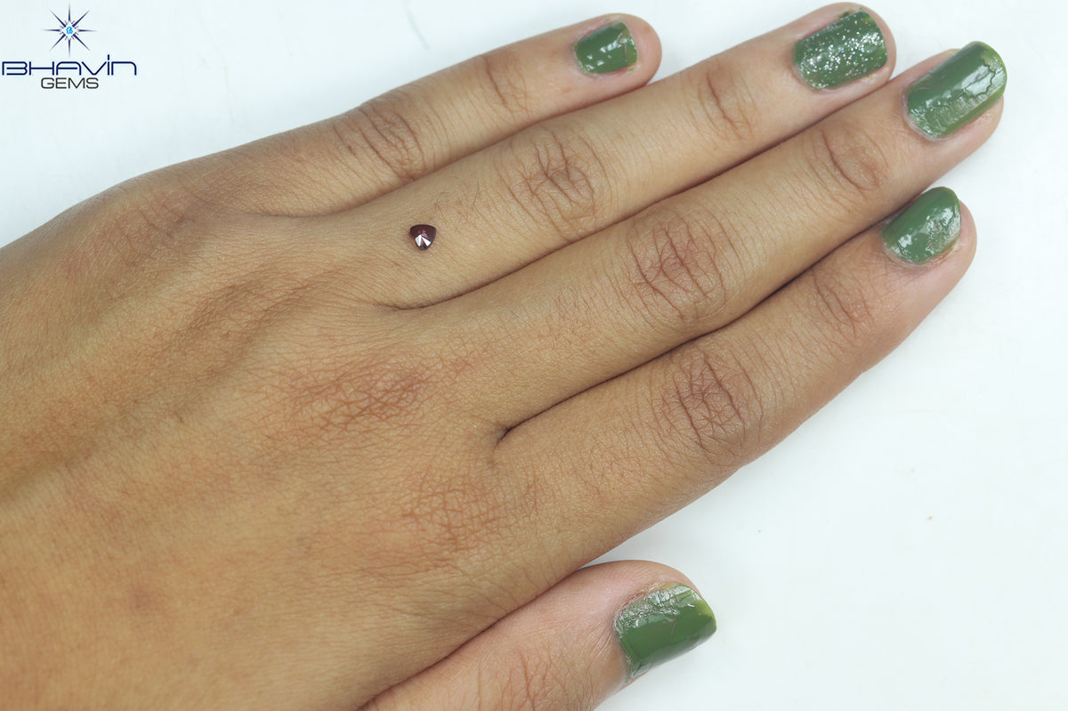 0.14 CT ハート シェイプ エンハンスト ピンク カラー ナチュラル ルース ダイヤモンド SI2 クラリティ (3.40 MM)