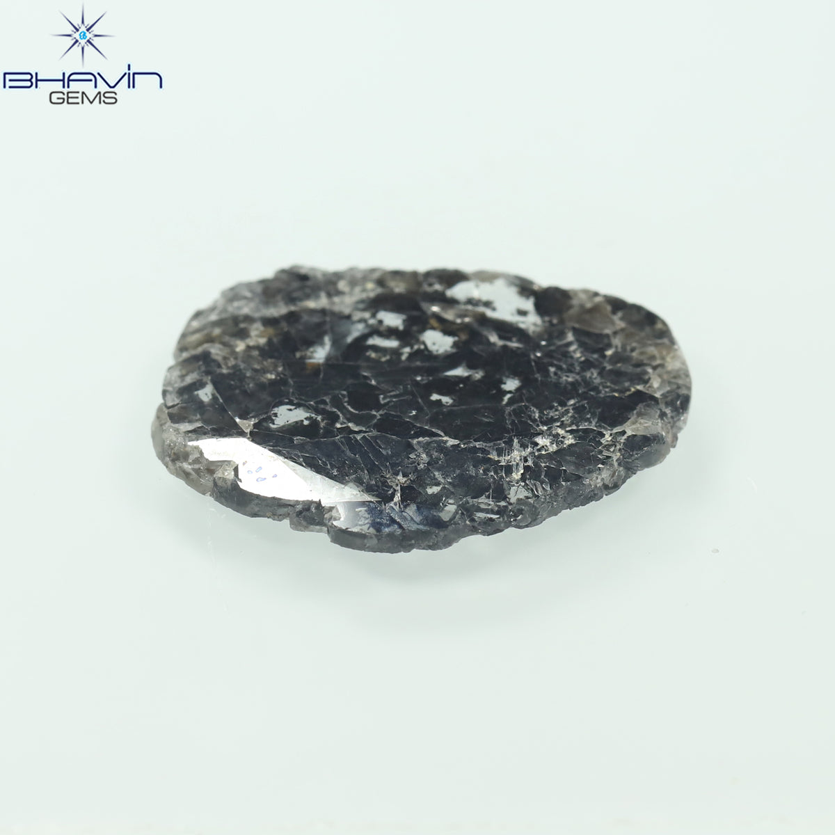5.84 CT Natural Slice Diamond Salt And Pepper Color Clarity I3 (20.50 MM)