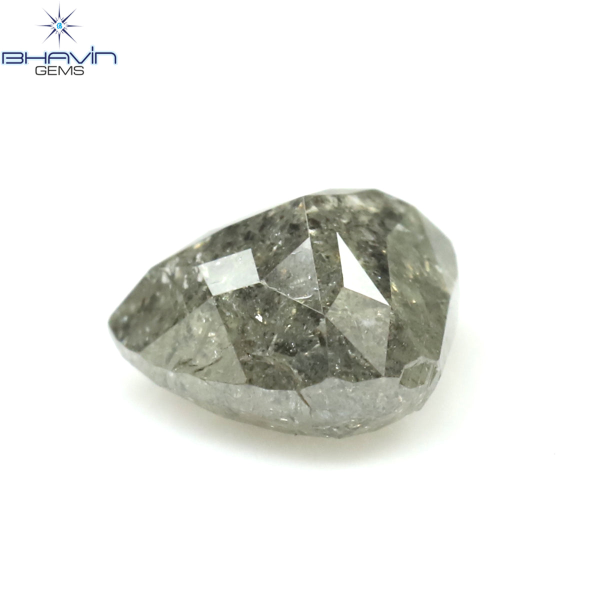0.75 CT Natural Heart Diamond Salt And Pepper Color Clarity I3 (5.74 MM)