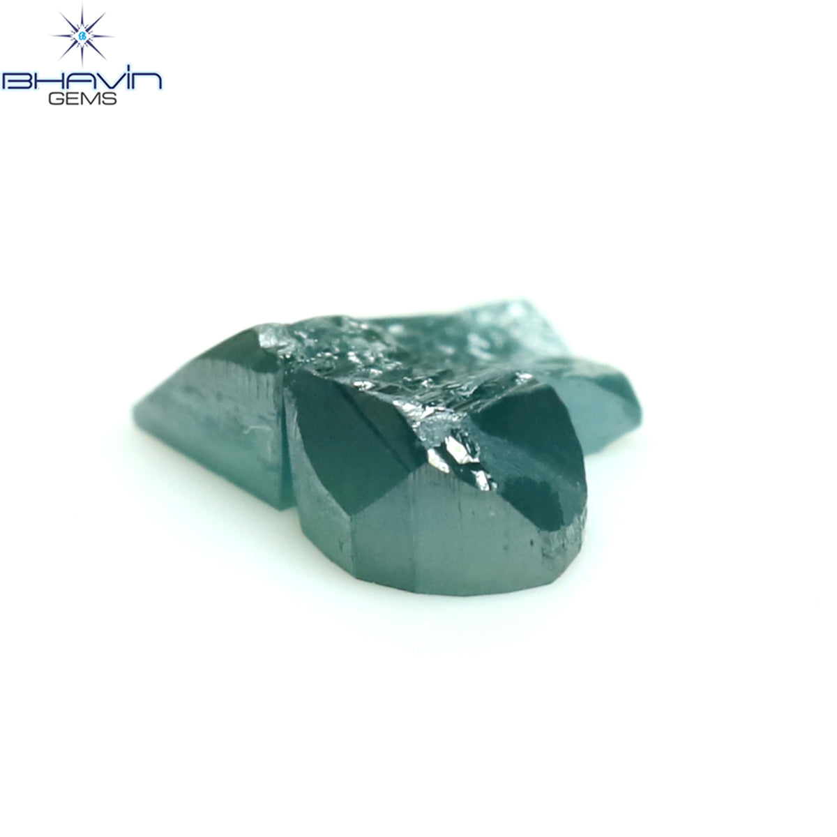 0.23 CT Natural Statue Rough Diamond Enhanced Blue Color Clarity I3 (5.42 MM)
