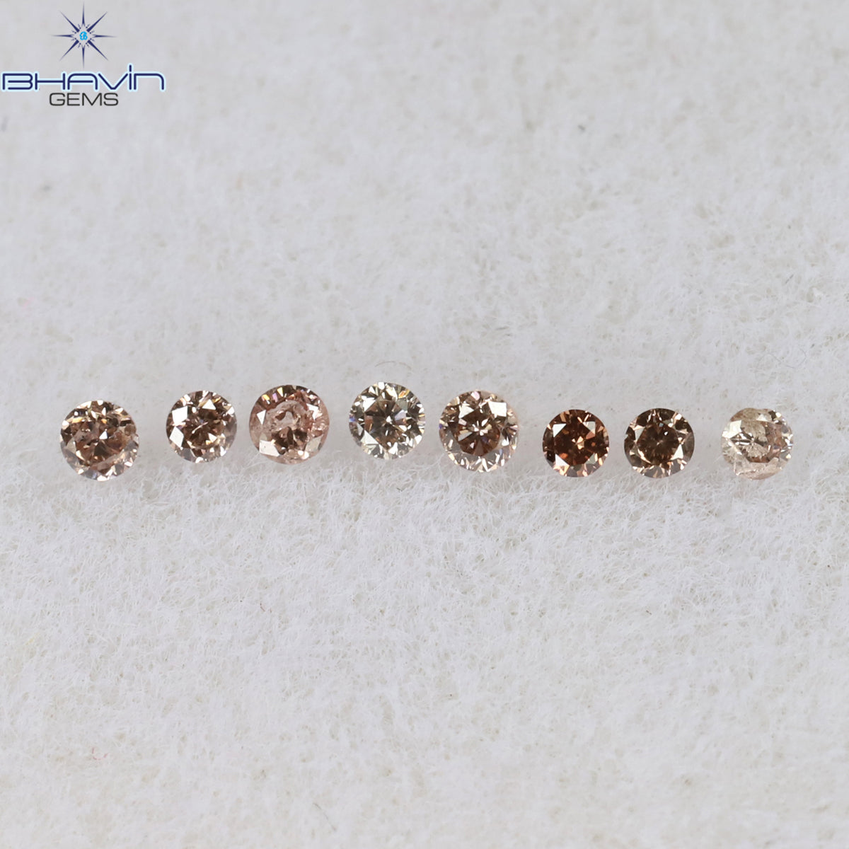 0.26 CT/39 Pcs Natural Round Diamond Pink (Argyle) Color Clarity SI (1.35 MM)